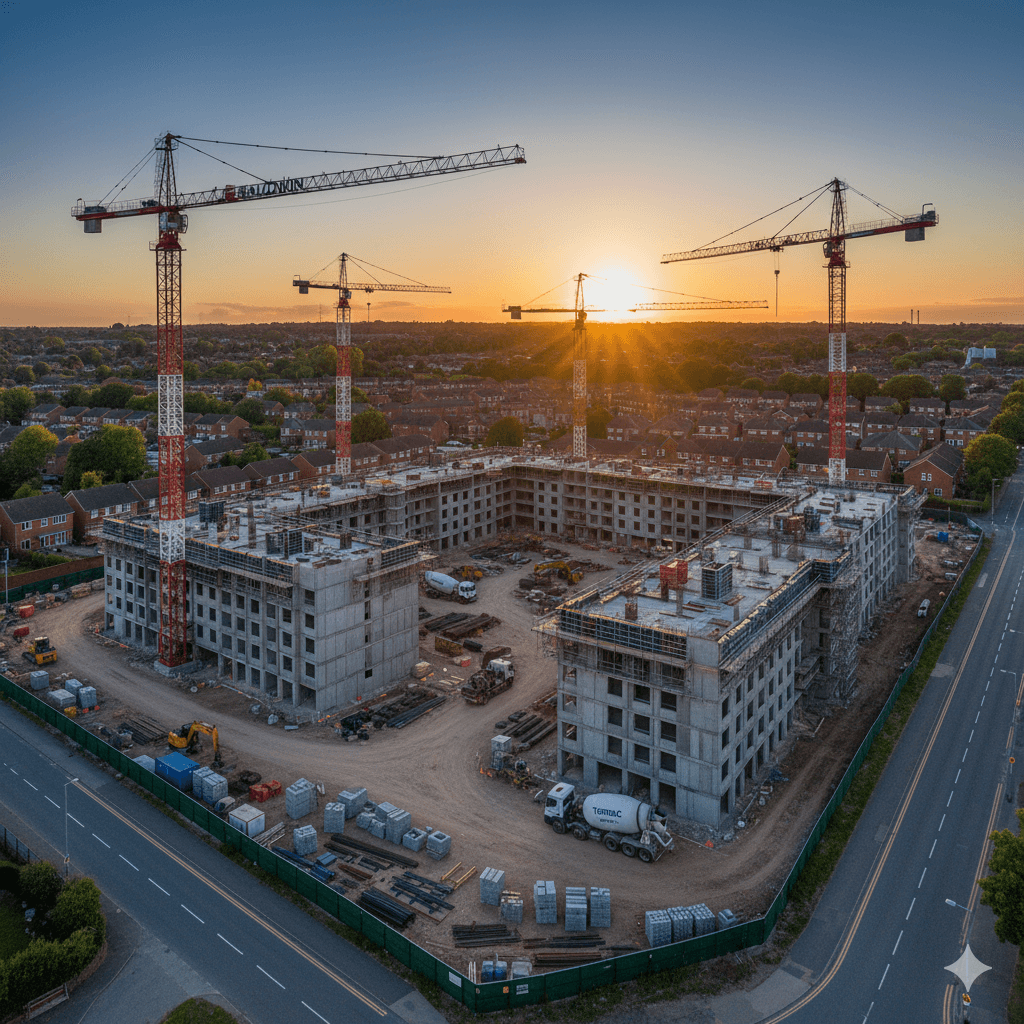 Drone dilapidation and building observation report survey of a site